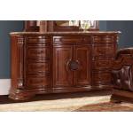 Antoinetta Upholstered Dresser with Marble Top - Warm Cherry